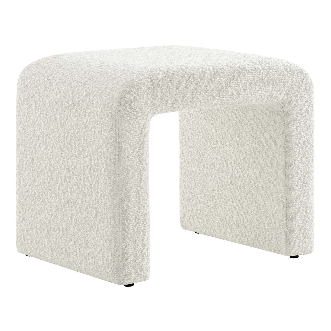Prideful Boucle Stool, Ivory