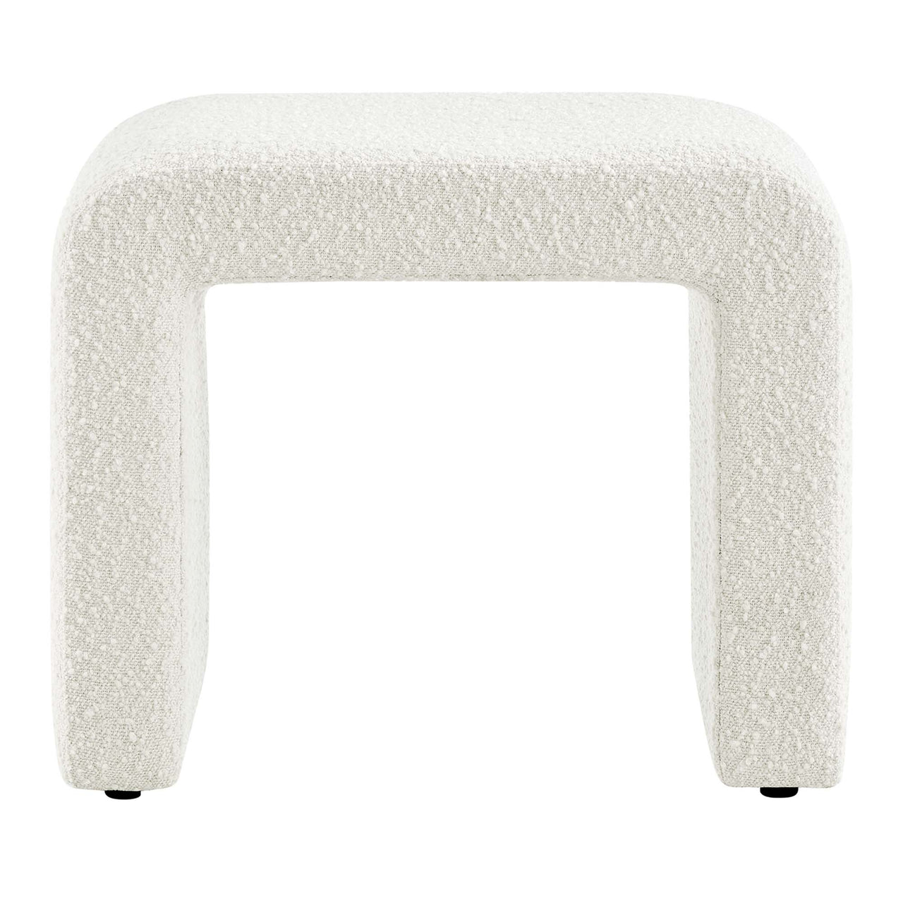 Prideful Boucle Stool, Ivory