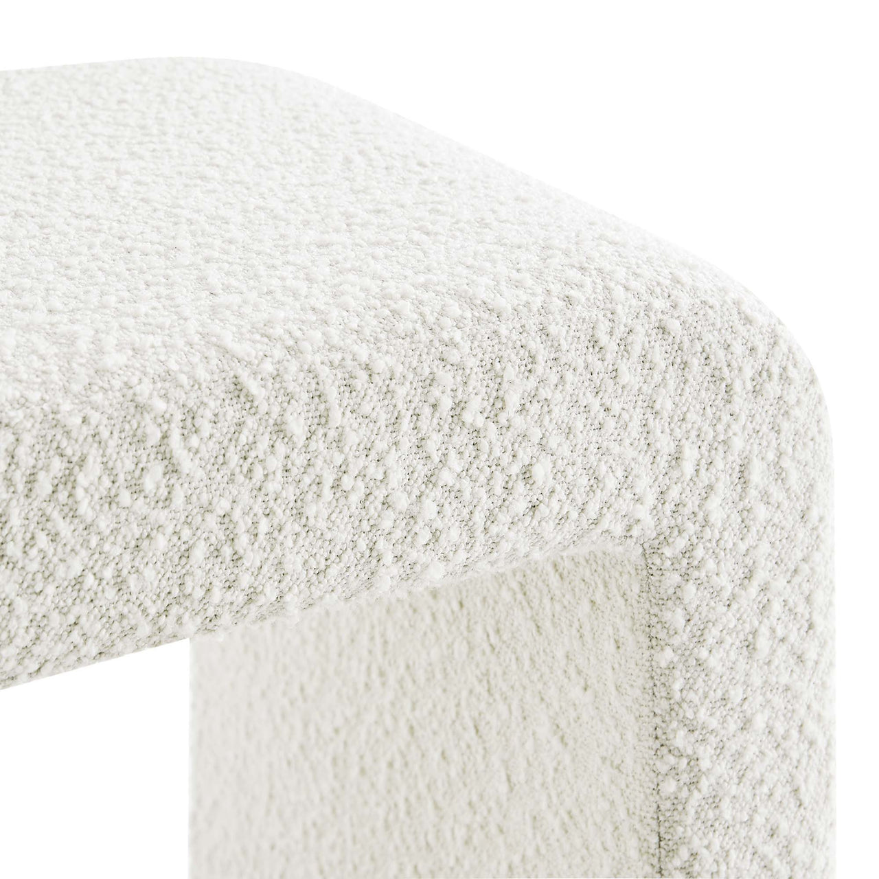 Prideful Boucle Stool, Ivory