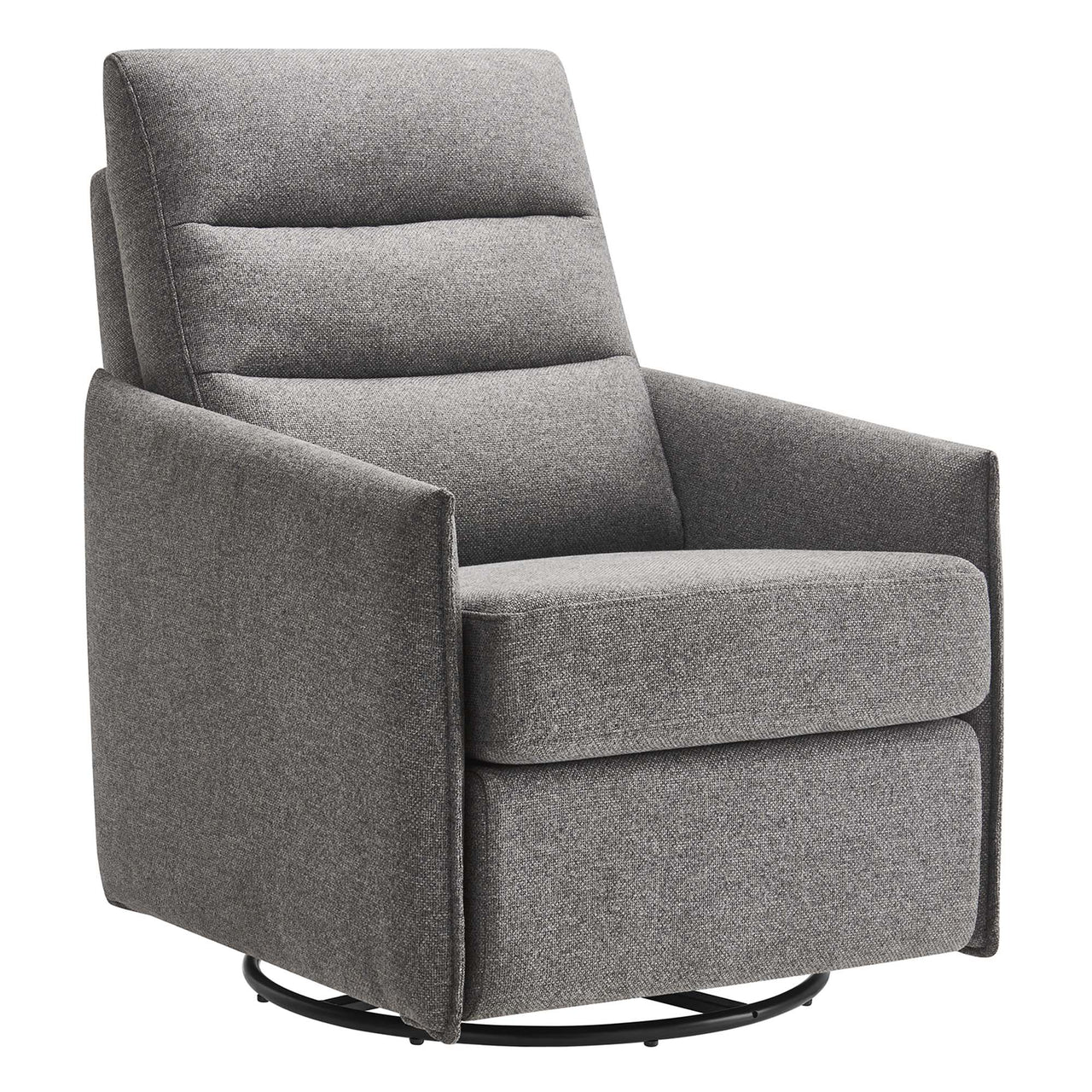 Salvion Fabric Lounge Chair, Light Gray