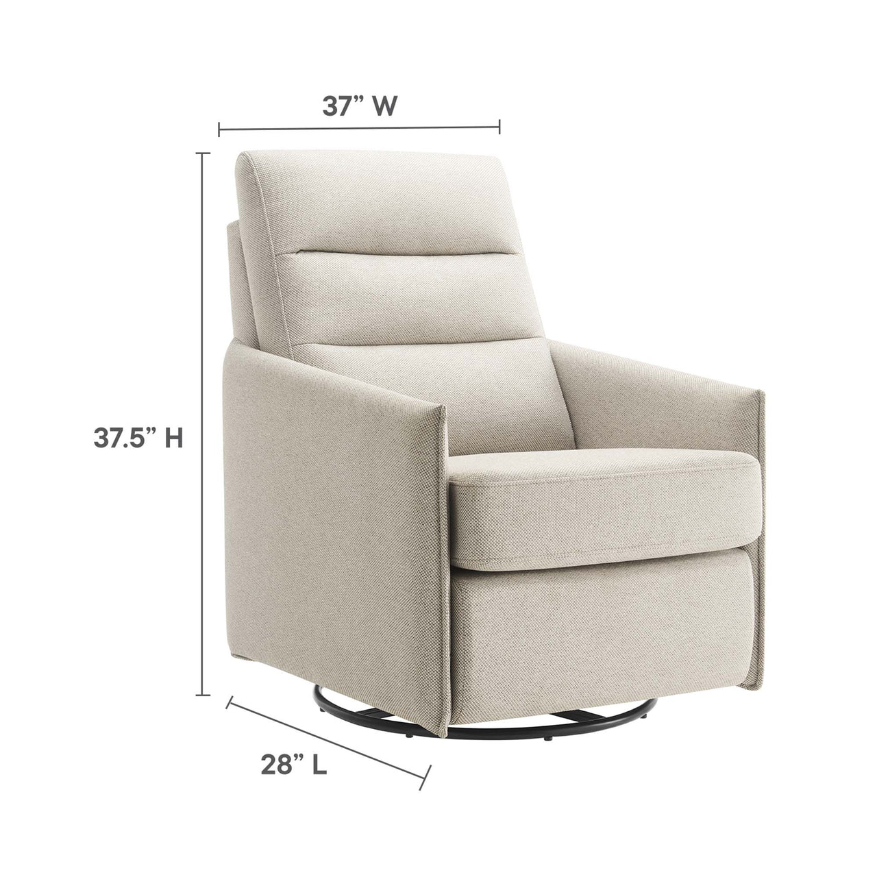 Salvion Fabric Lounge Chair, Oatmeal