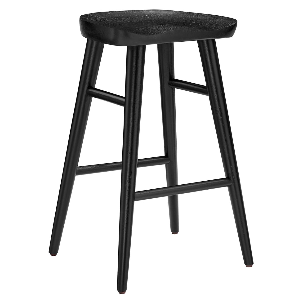 Steeple Backless Counter Stools Set of 2, Black