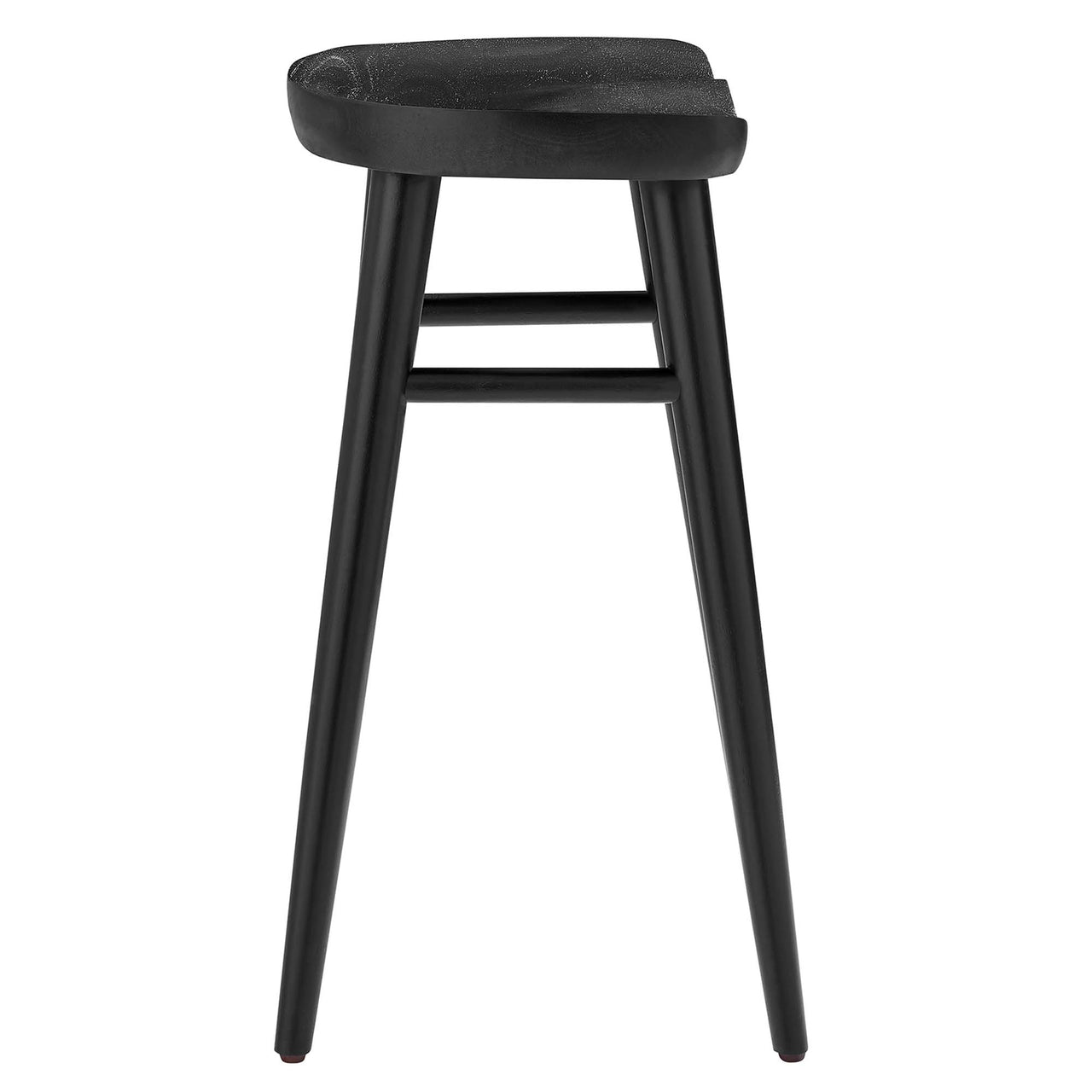 Steeple Backless Counter Stools Set of 2, Black
