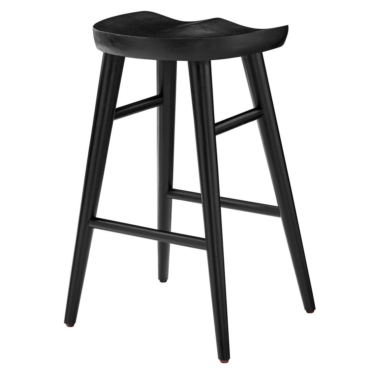 Steeple Backless Counter Stools Set of 2, Black
