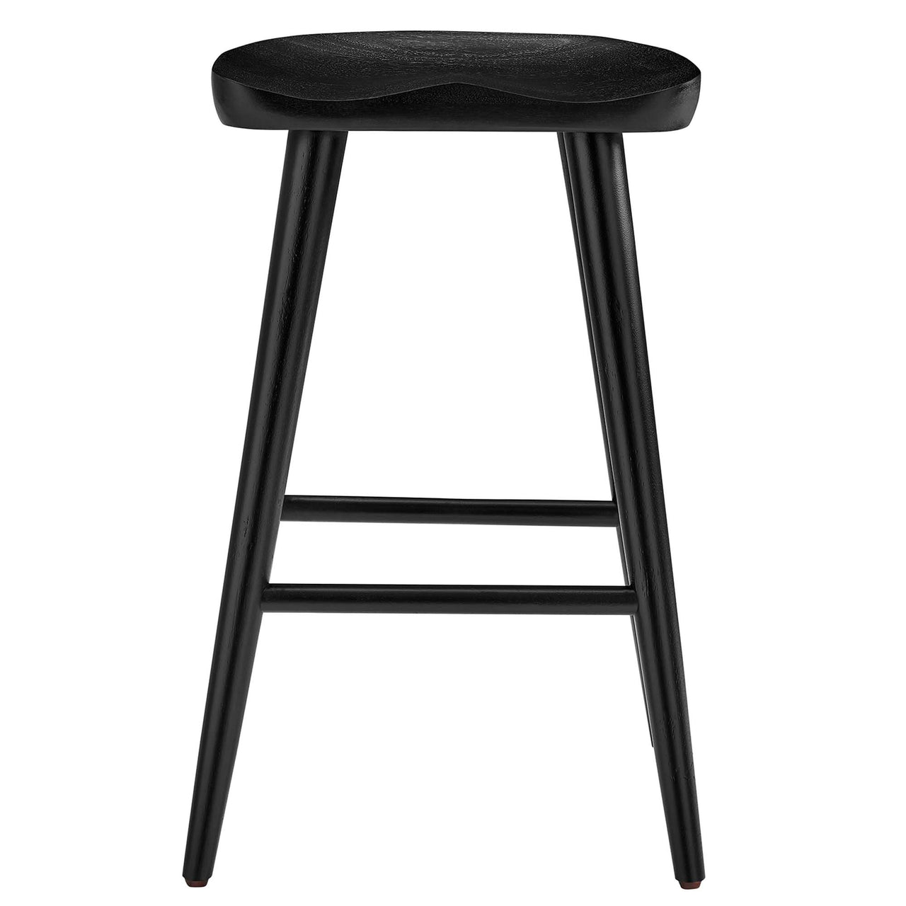 Steeple Backless Counter Stools Set of 2, Black