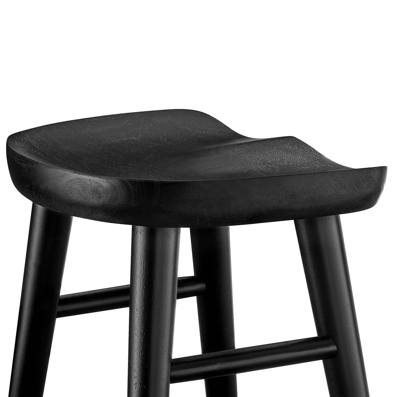 Steeple Backless Counter Stools Set of 2, Black