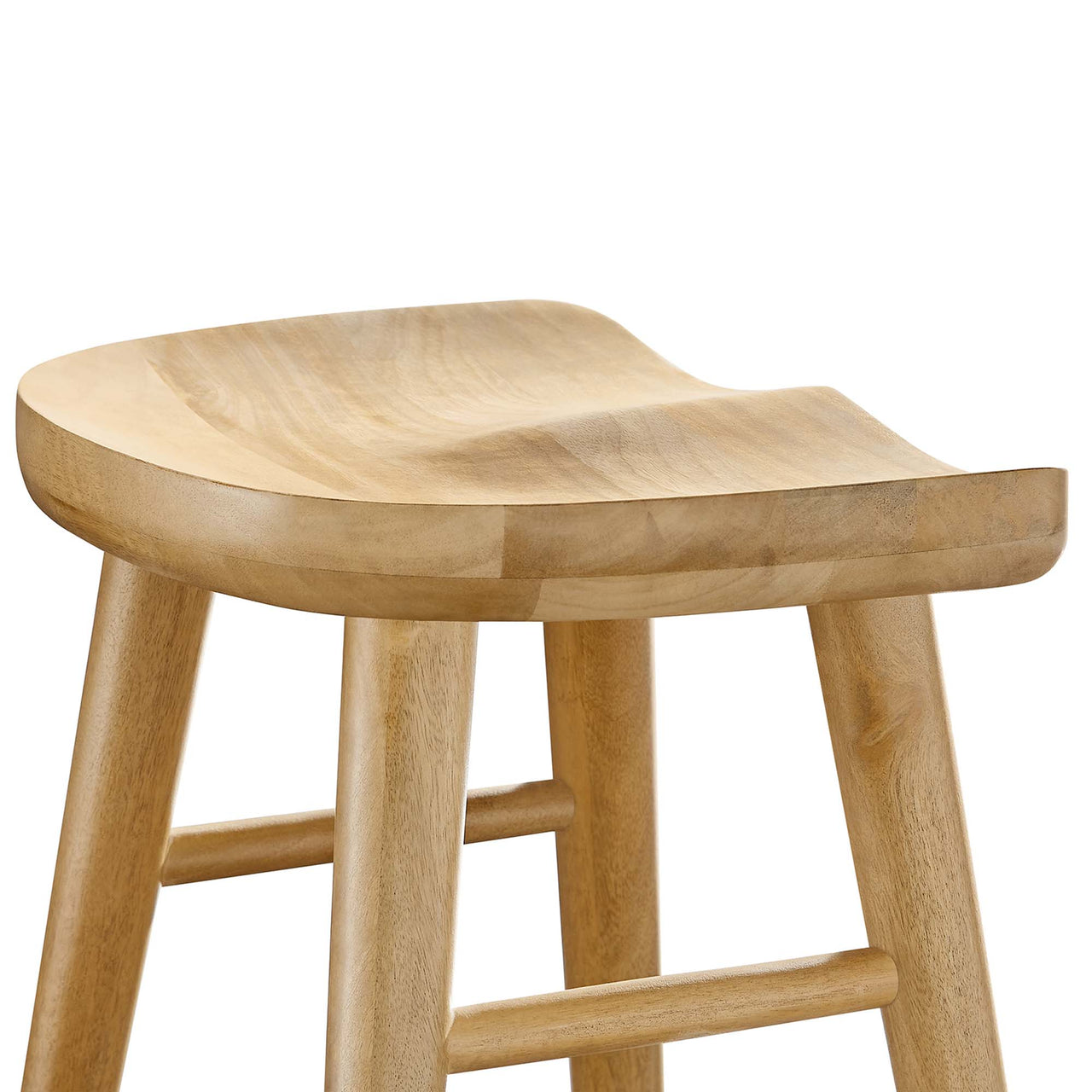 Steeple Backless Counter Stools Set of 2, Oak