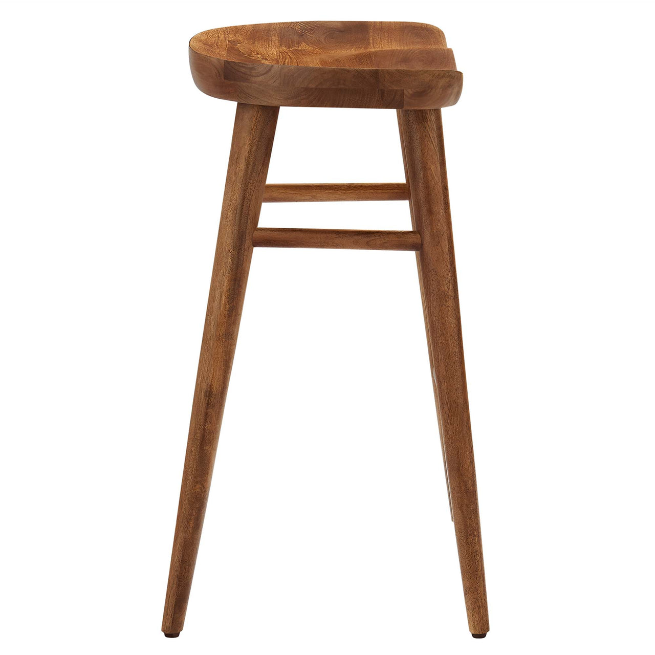 Steeple Backless Counter Stools Set of 2, Walnut