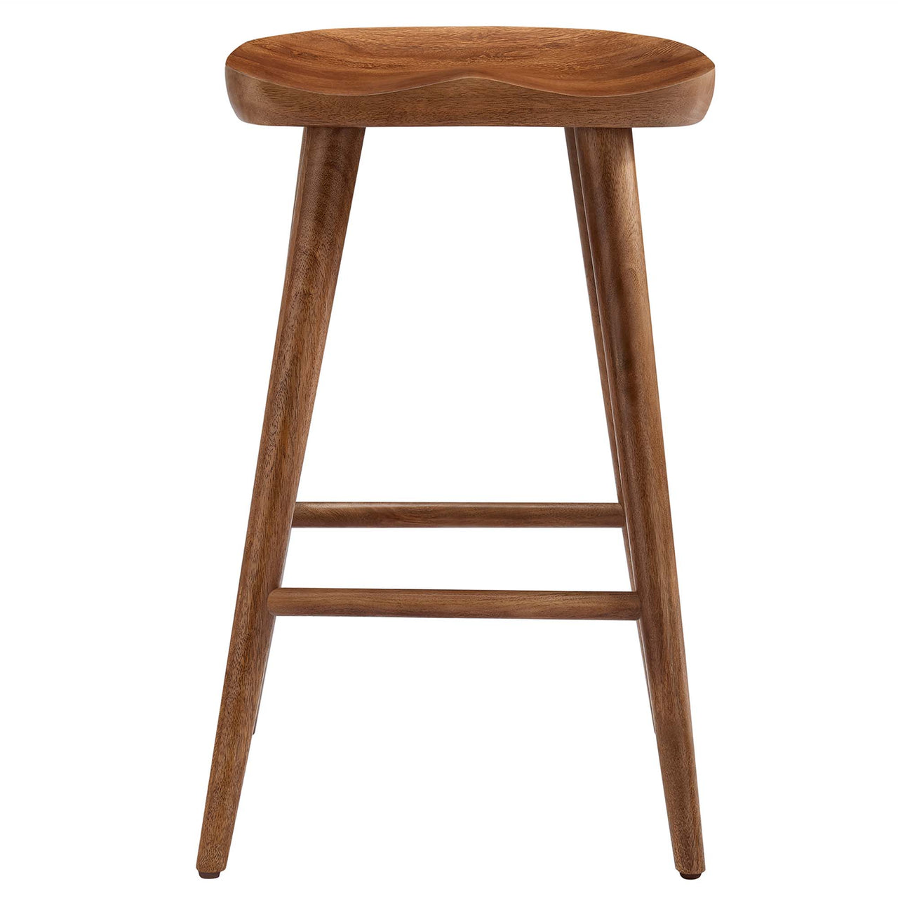 Steeple Backless Counter Stools Set of 2, Walnut