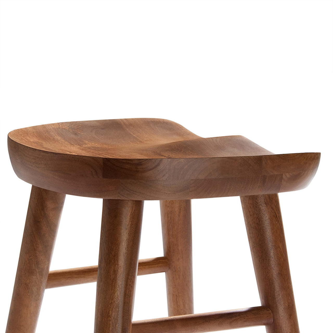 Steeple Backless Counter Stools Set of 2, Walnut