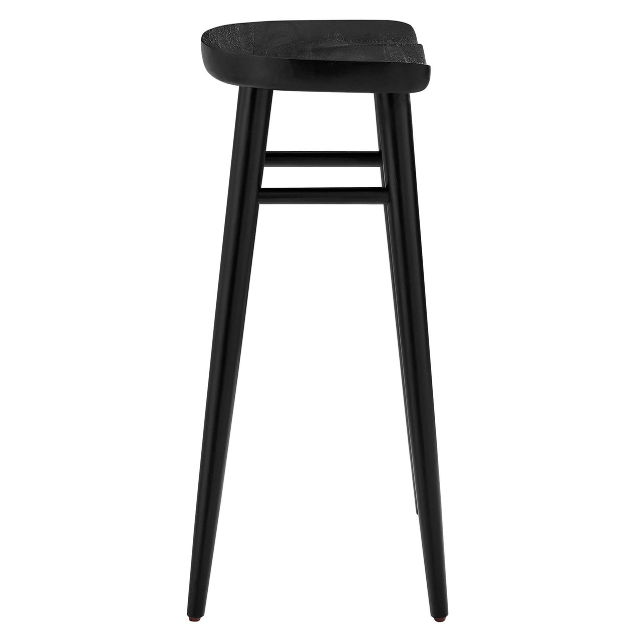 Steeple Backless Bar Stools Set of 2, Black