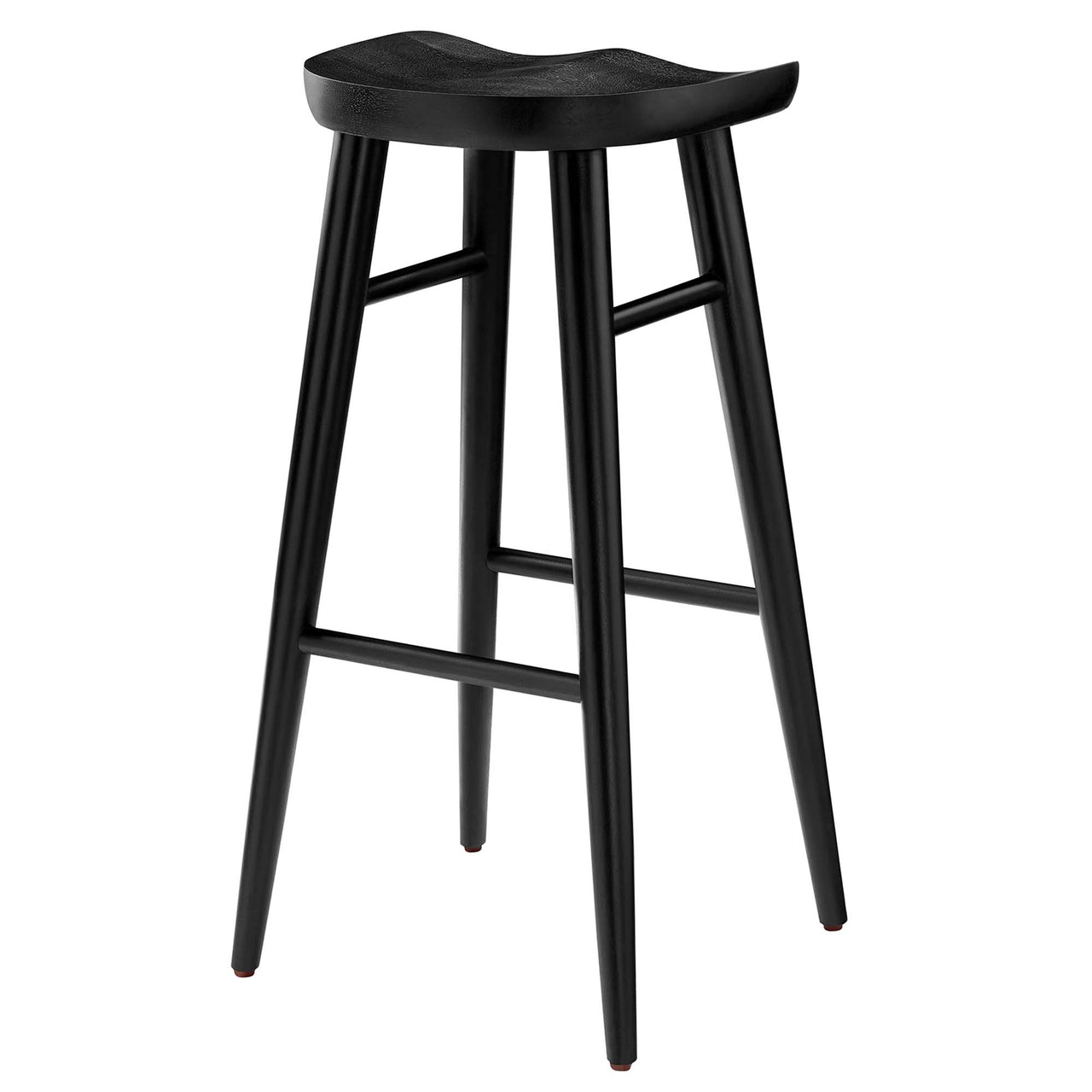 Steeple Backless Bar Stools Set of 2, Black