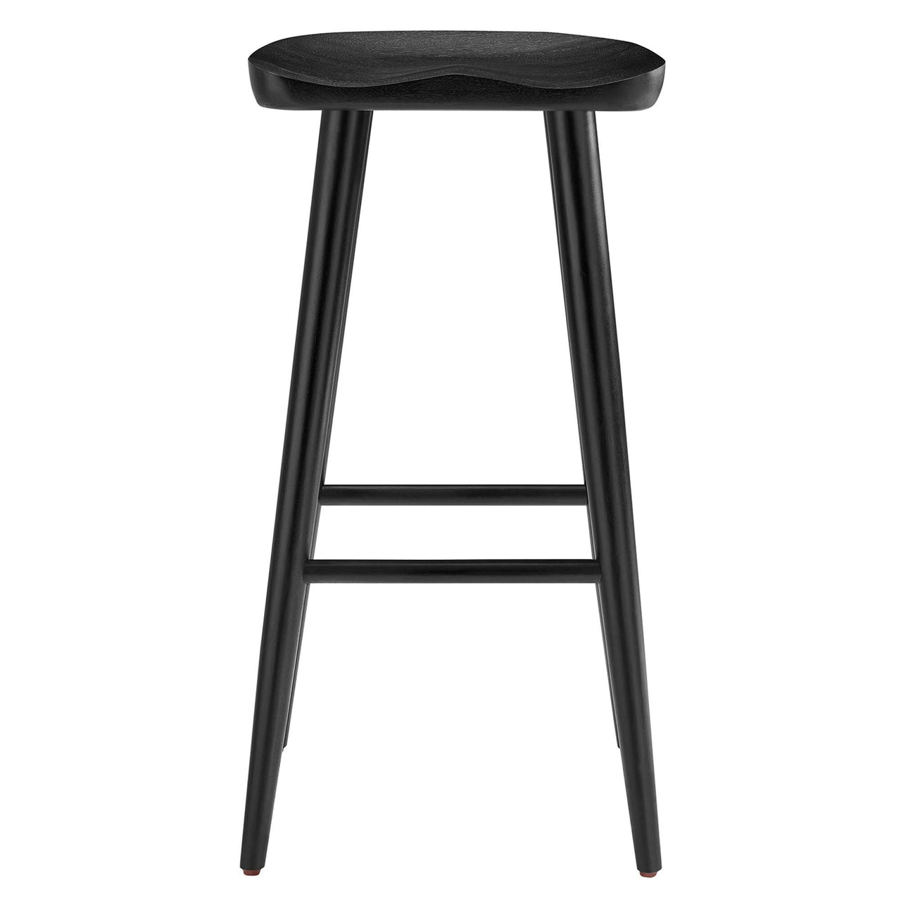 Steeple Backless Bar Stools Set of 2, Black