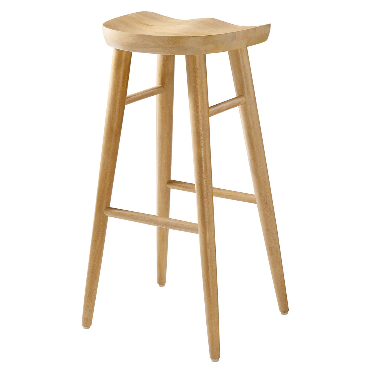 Steeple Backless Bar Stools Set of 2, Oak