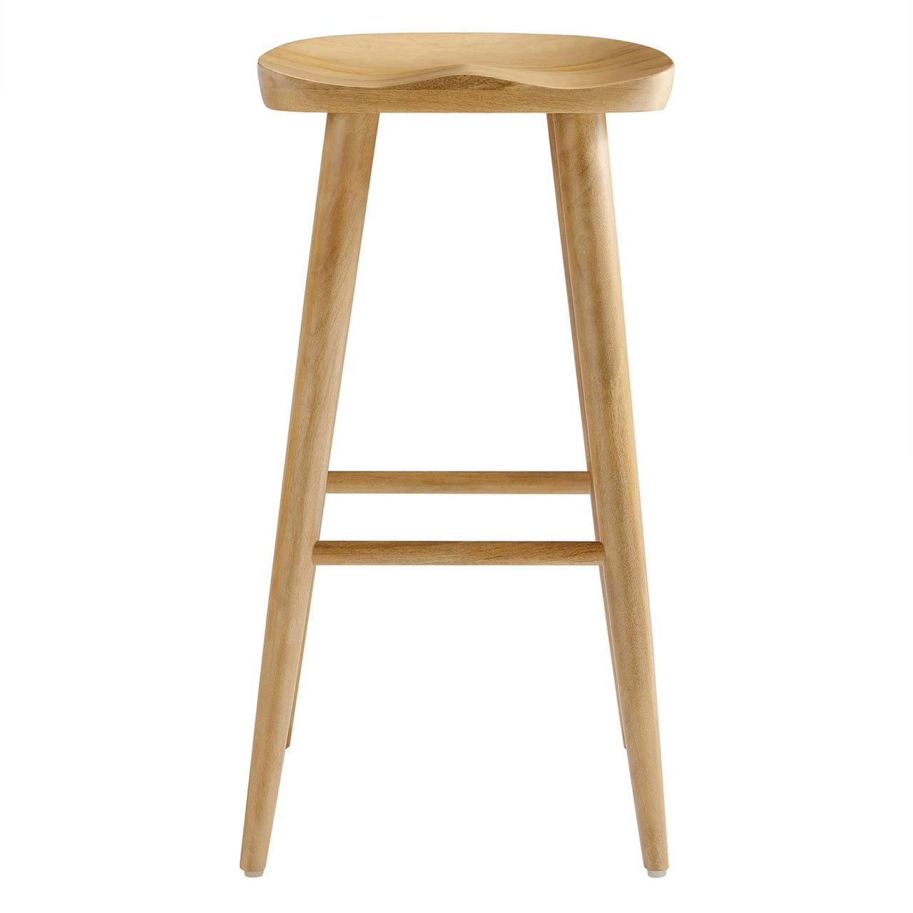 Steeple Backless Bar Stools Set of 2, Oak