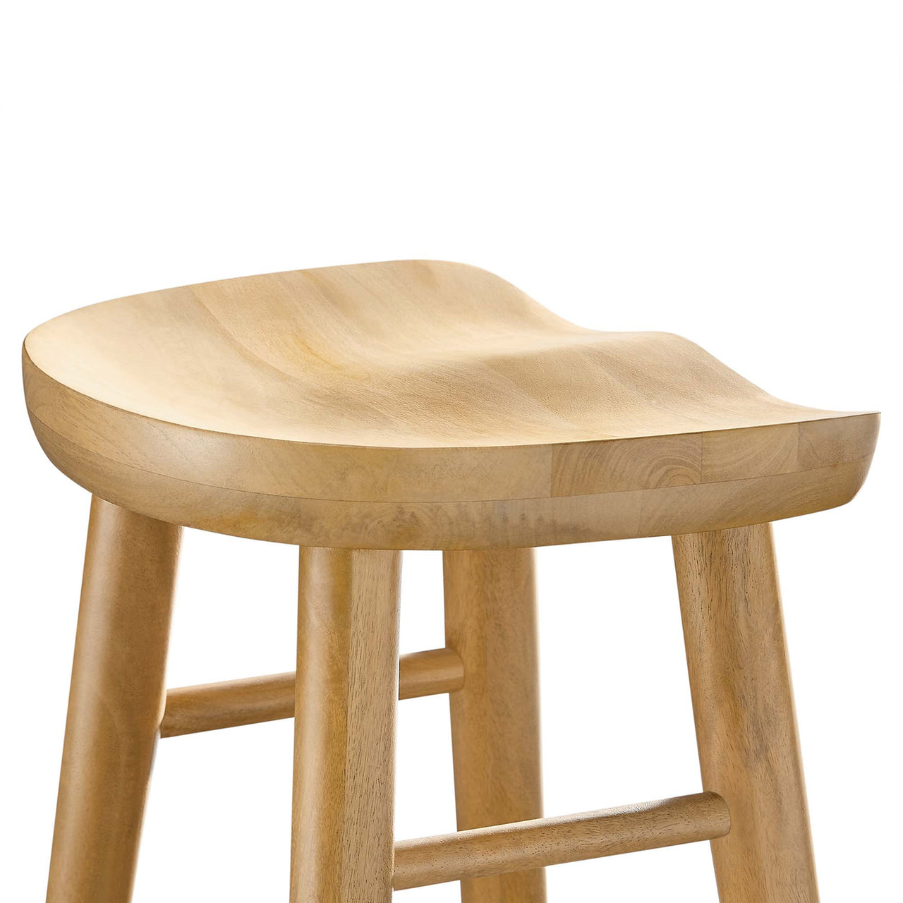 Steeple Backless Bar Stools Set of 2, Oak