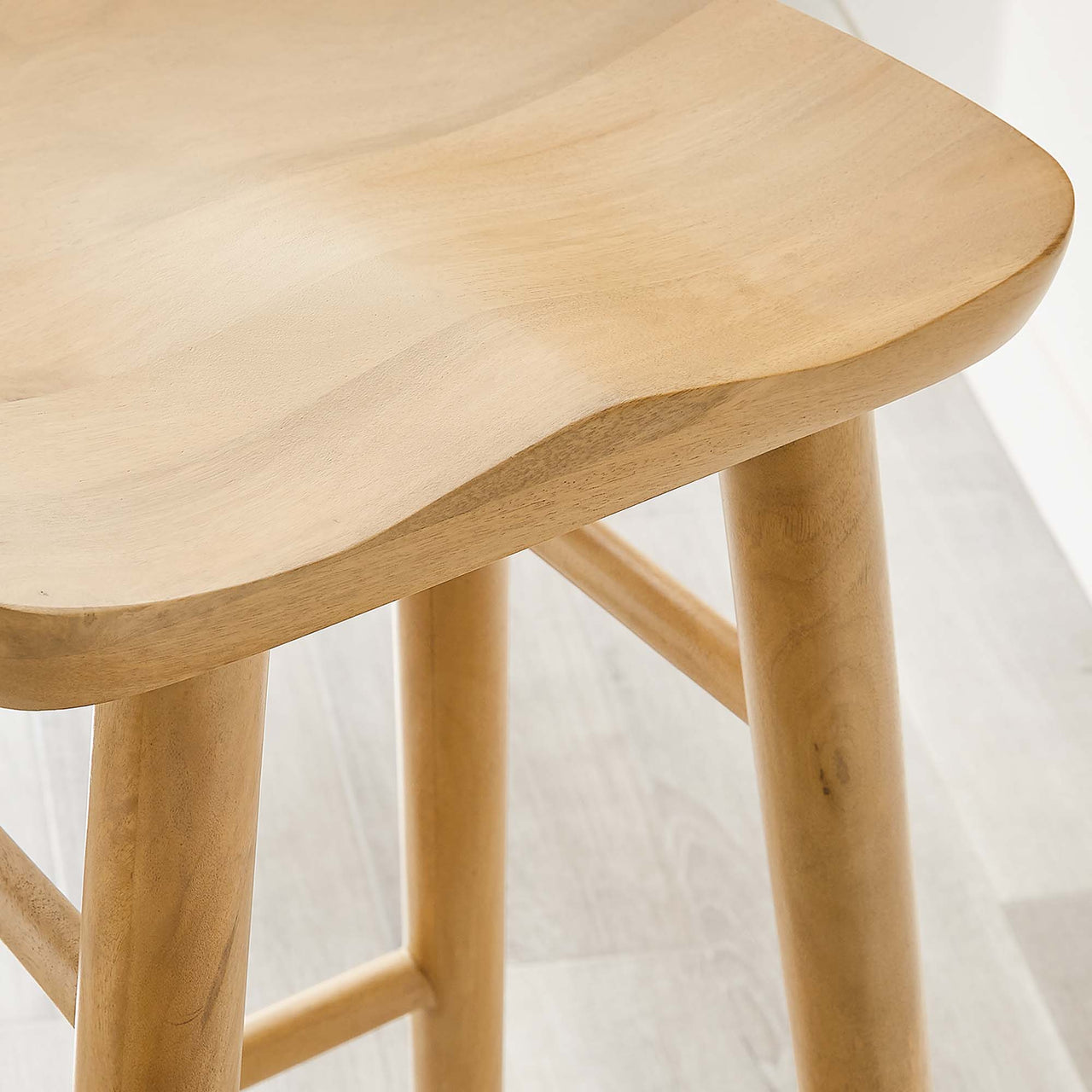 Steeple Backless Bar Stools Set of 2, Oak