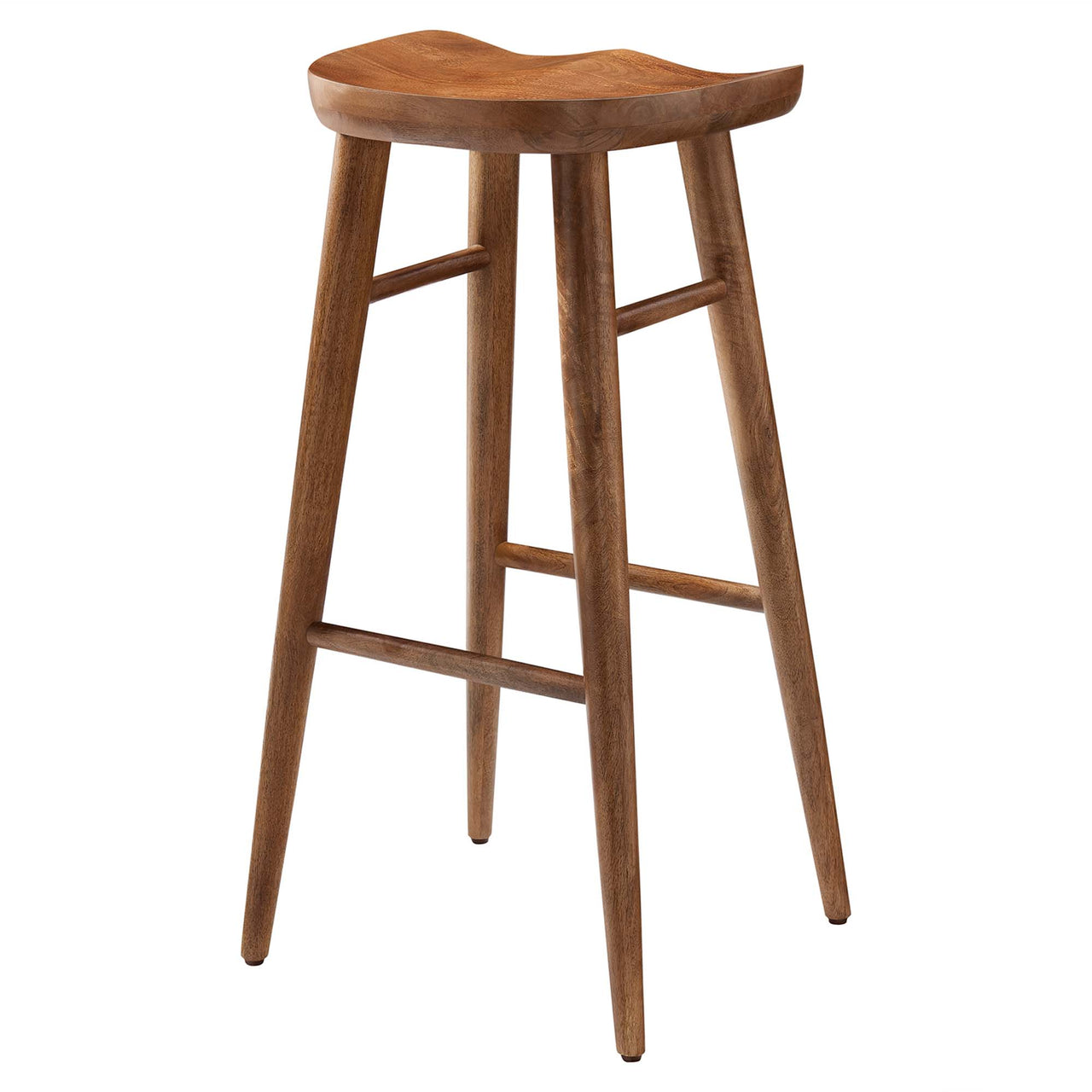Steeple Backless Bar Stools Set of 2, Walnut