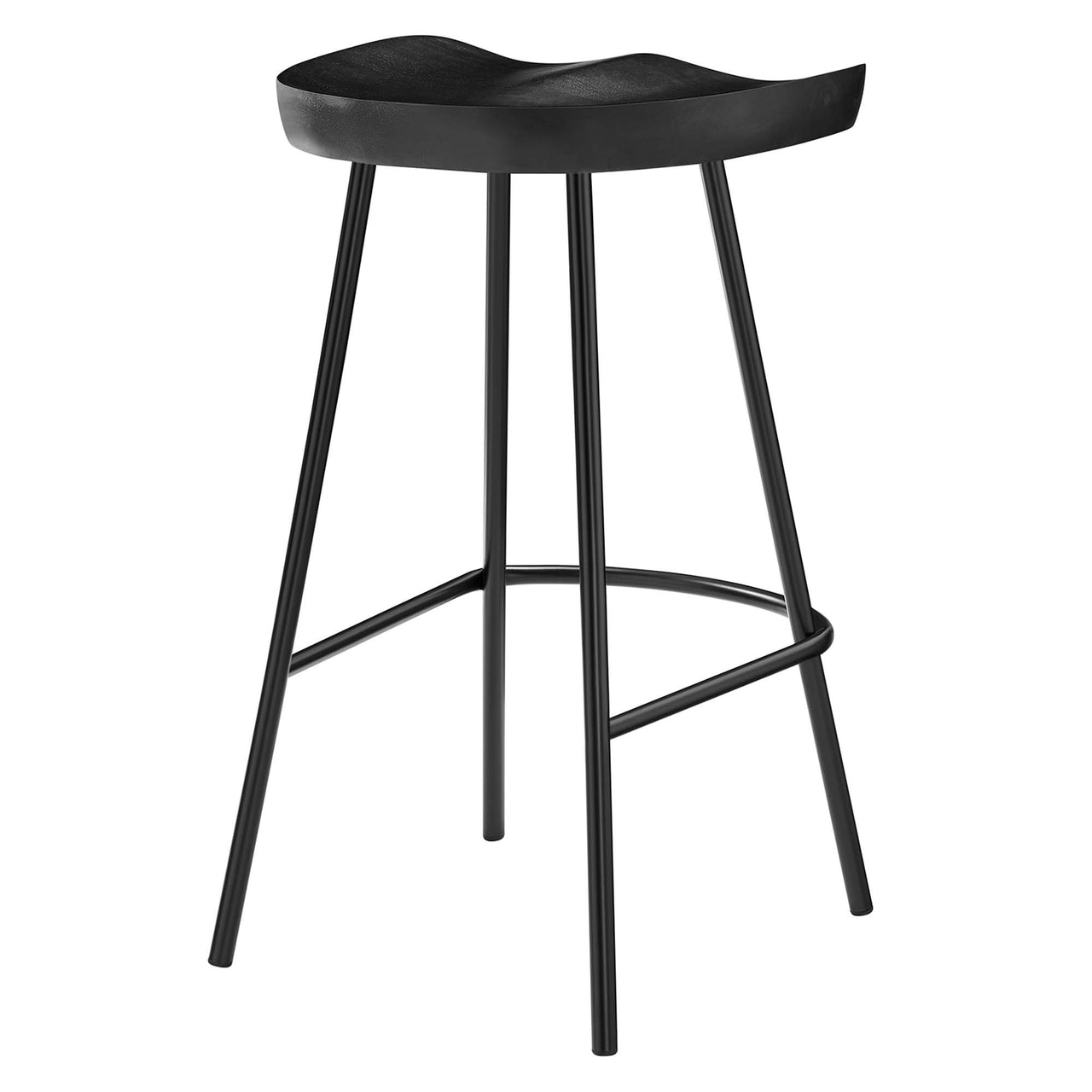 Cordon Carved Counter Stools Set of 2, Black