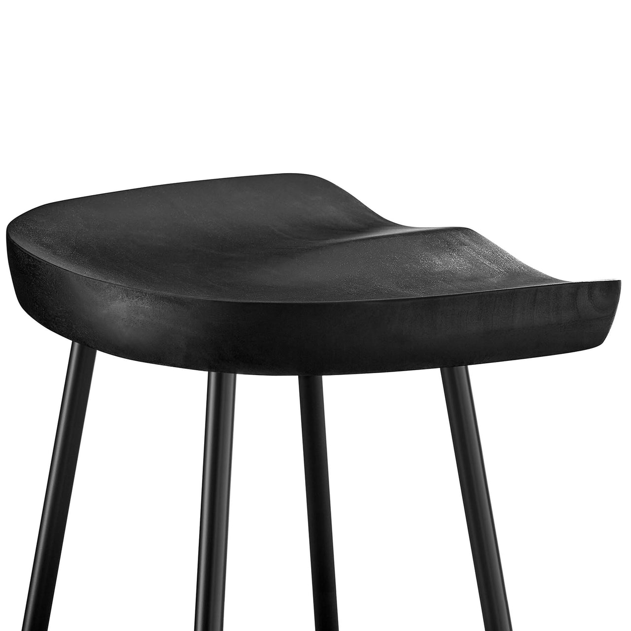 Cordon Carved Counter Stools Set of 2, Black