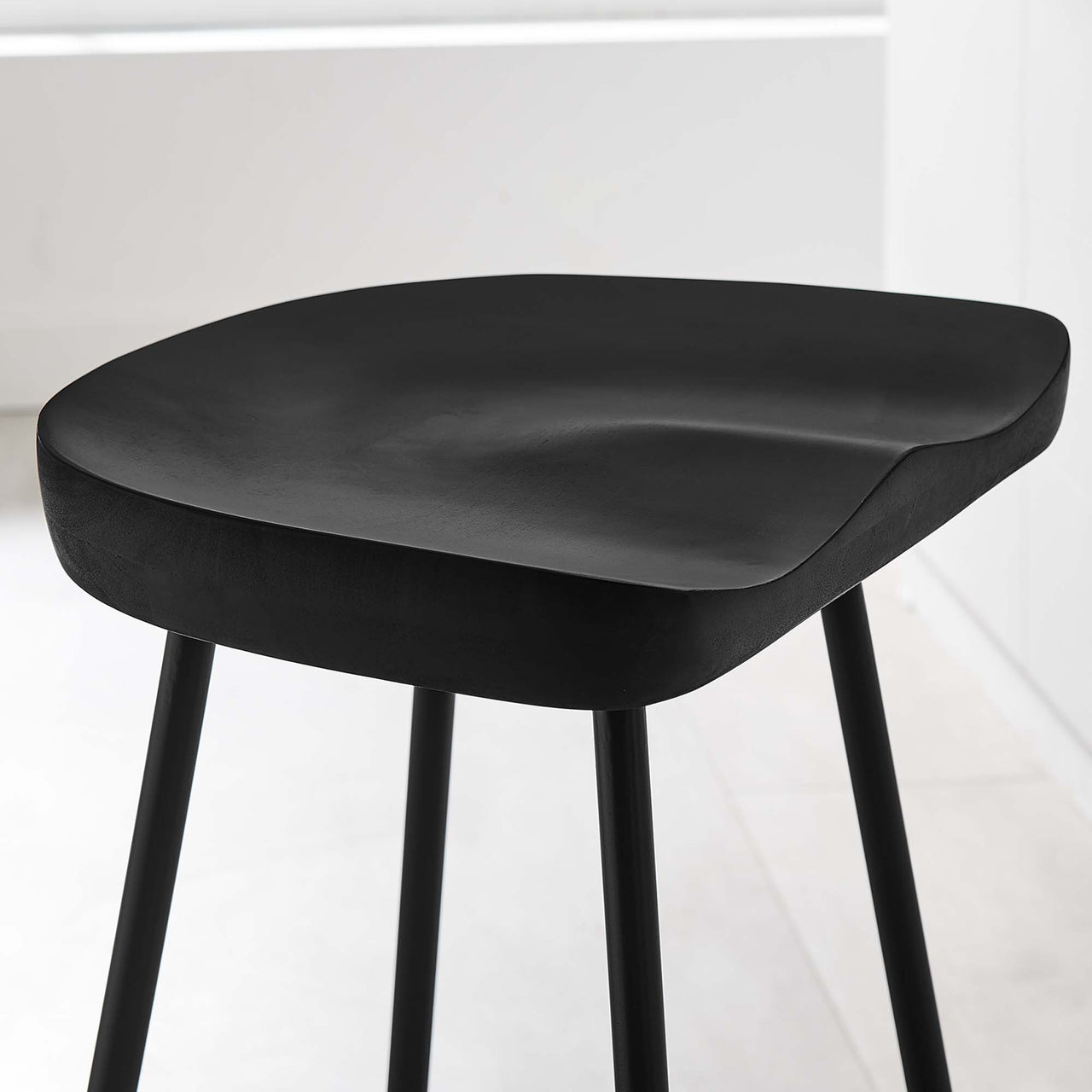 Cordon Carved Counter Stools Set of 2, Black