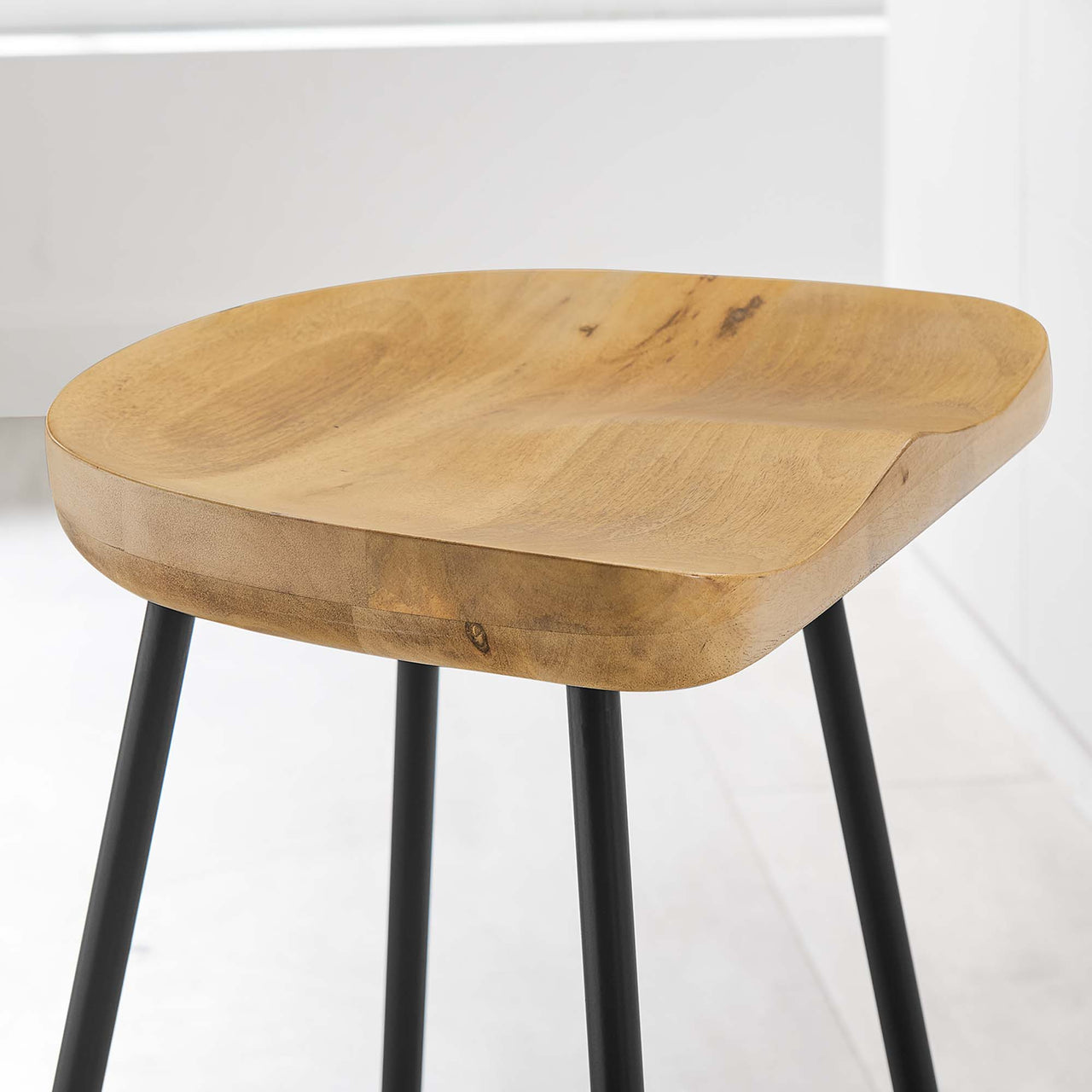 Cordon Carved Counter Stools Set of 2, Oak