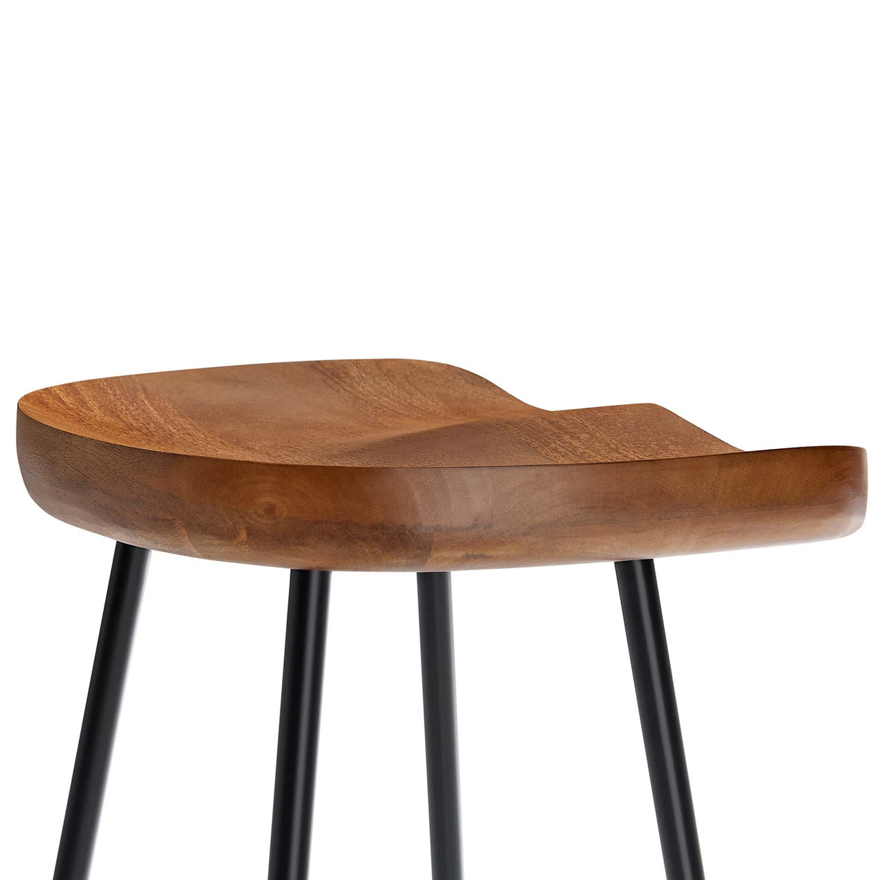 Cordon Carved Counter Stools Set of 2, Walnut