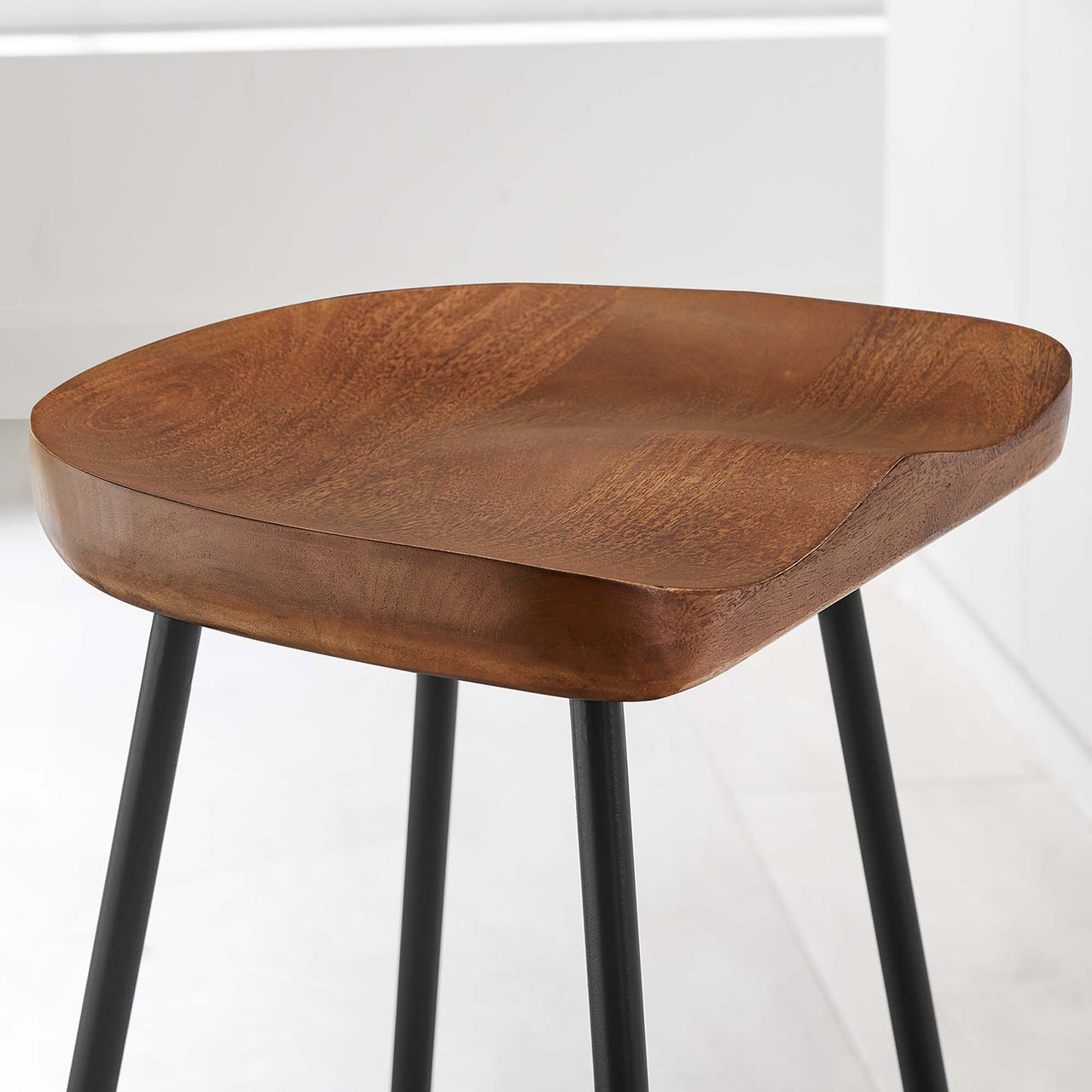 Cordon Carved Counter Stools Set of 2, Walnut