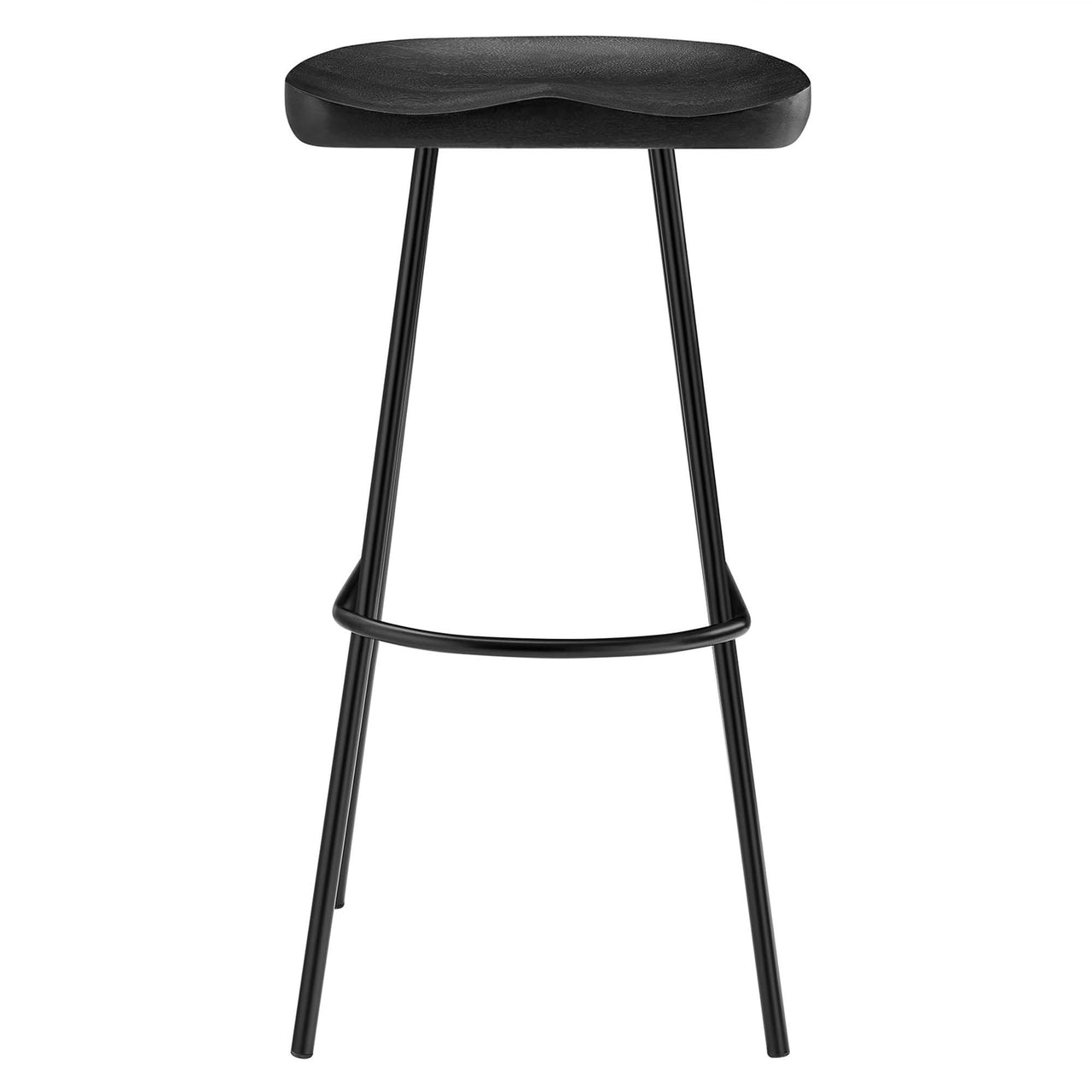 Cordon Carved Bar Stools Set of 2, Black