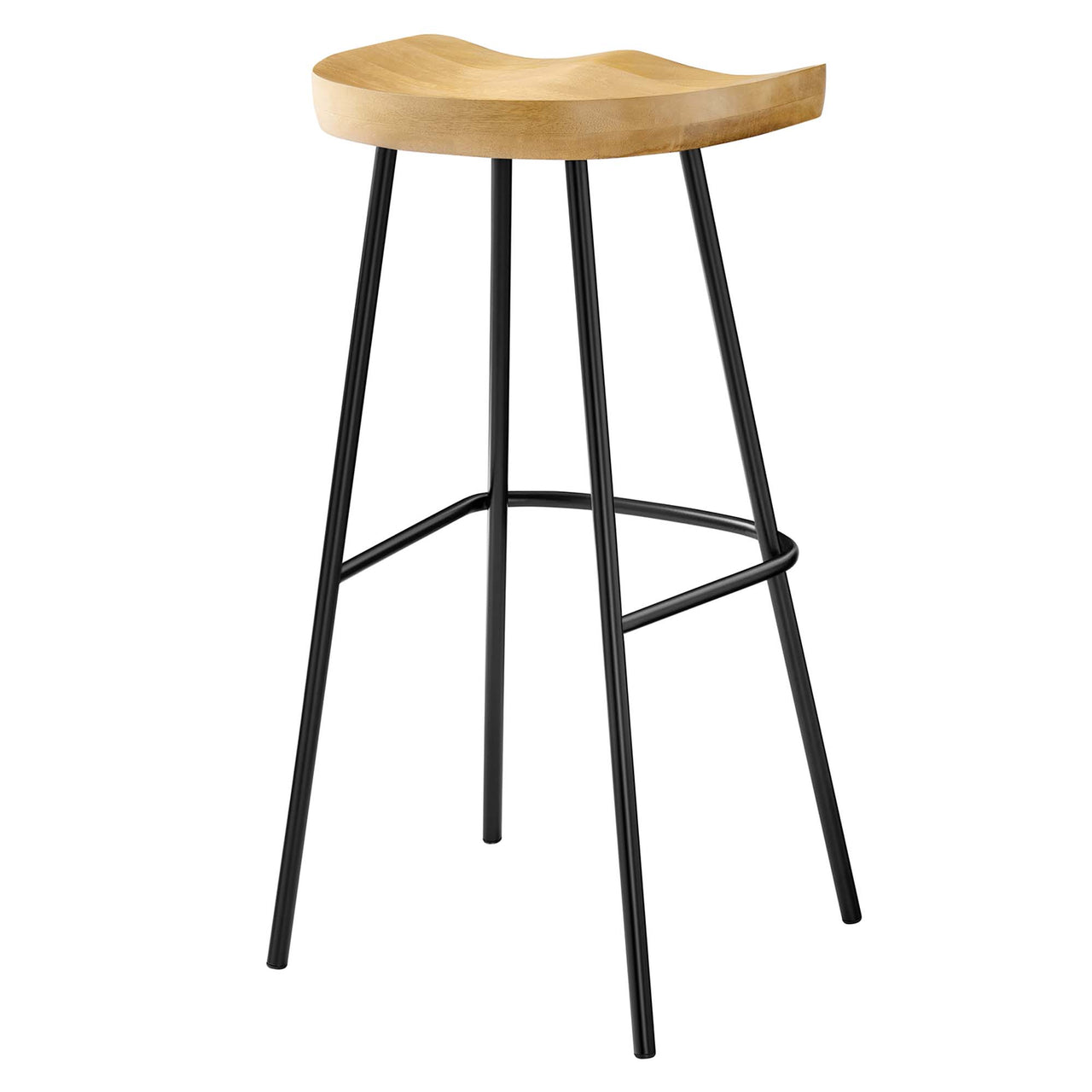 Cordon Carved Bar Stools Set of 2, Oak