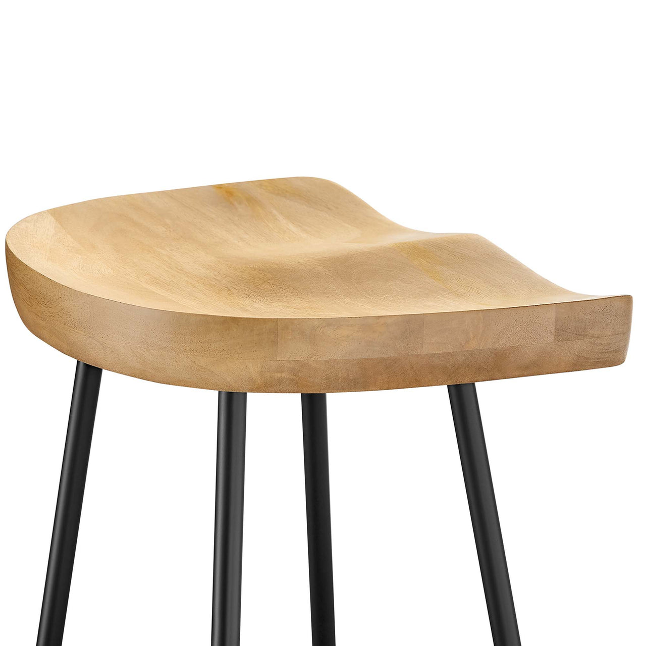 Cordon Carved Bar Stools Set of 2, Oak