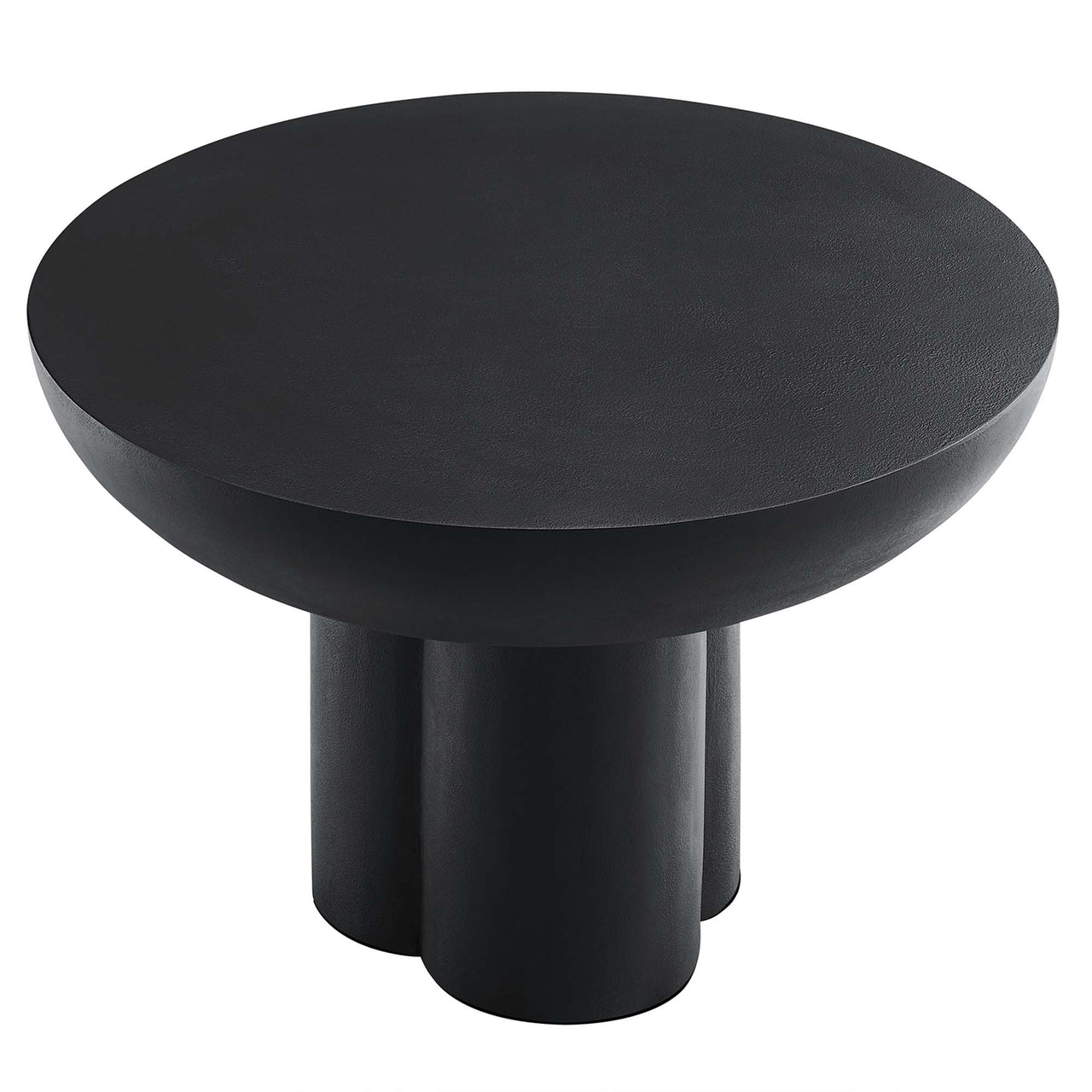 Trefoil Plateau Concrete Coffee Table, Black