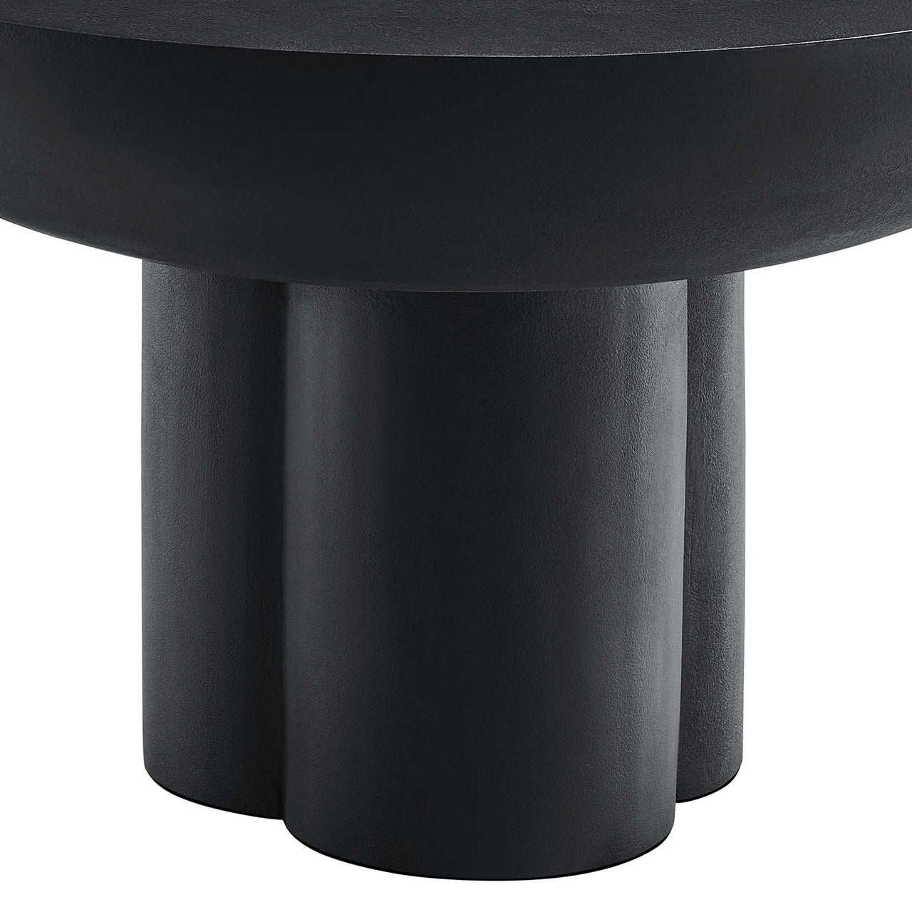 Trefoil Plateau Concrete Coffee Table, Black
