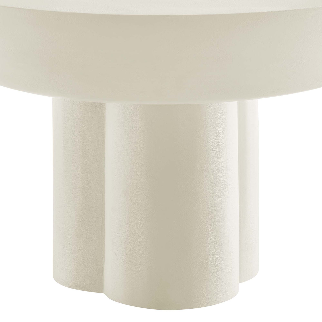 Trefoil Plateau Concrete Coffee Table, White