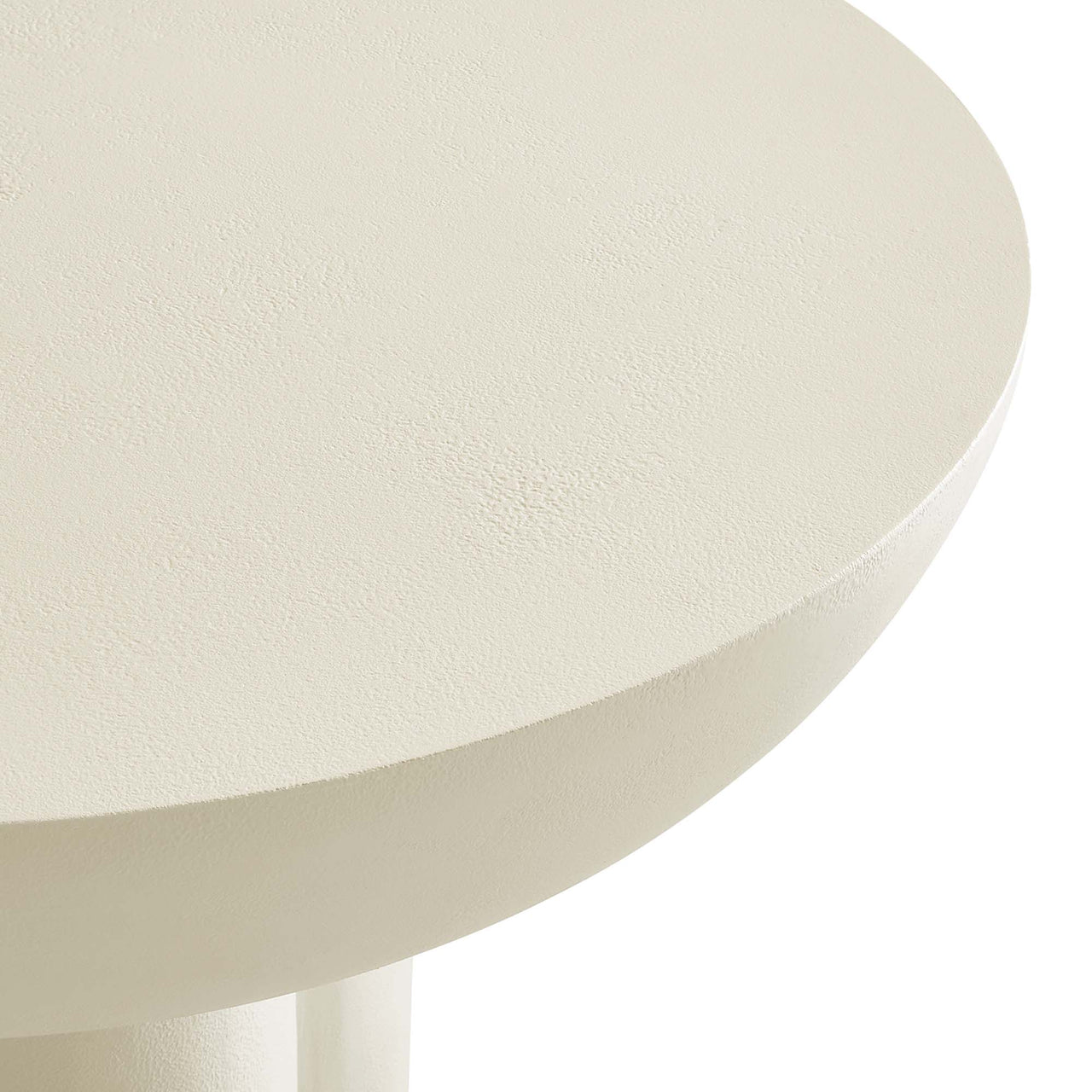 Trefoil Plateau Concrete Coffee Table, White