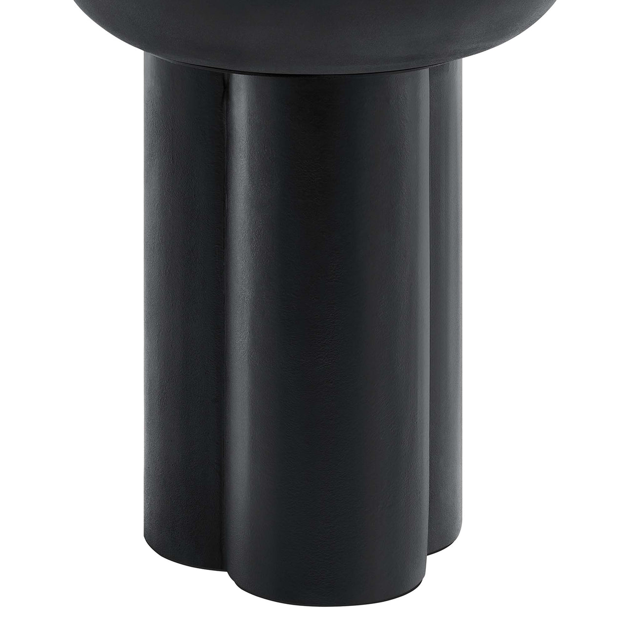 Trefoil Plateau Concrete Side Table, Black