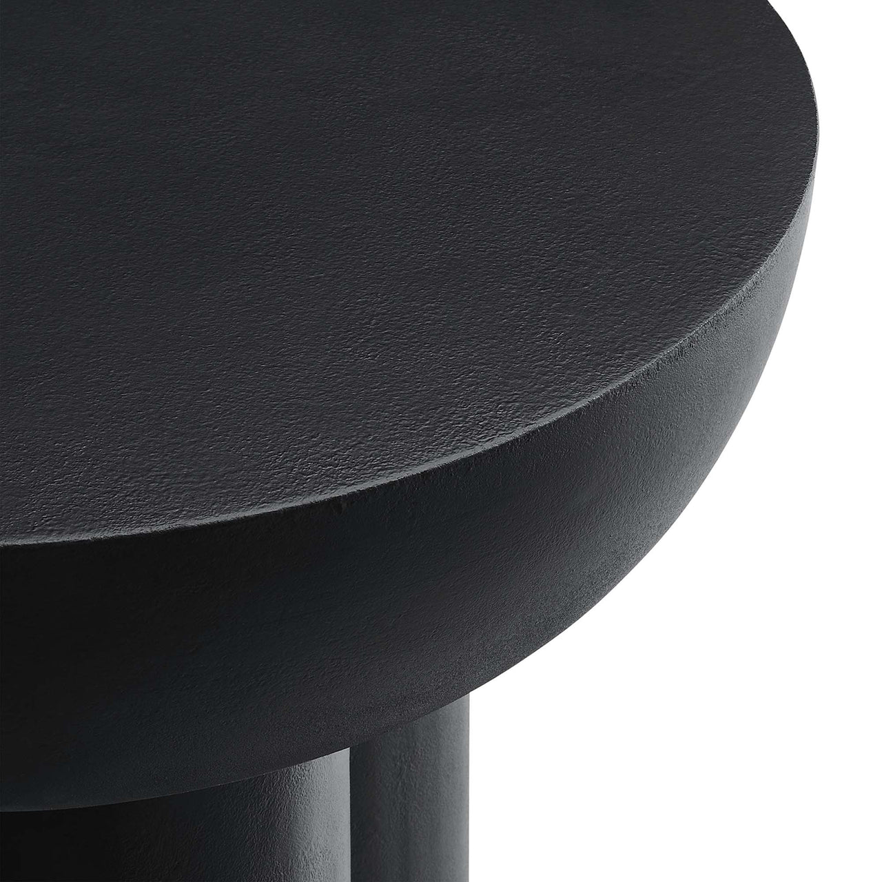 Trefoil Plateau Concrete Side Table, Black
