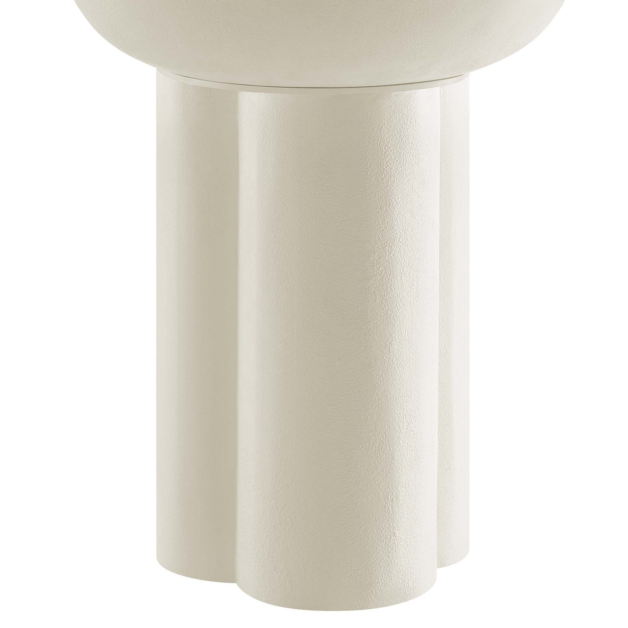 Trefoil Plateau Concrete Side Table, White