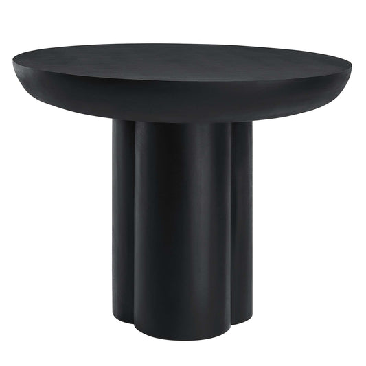 Trefoil Plateau Dining Table, Small, Black