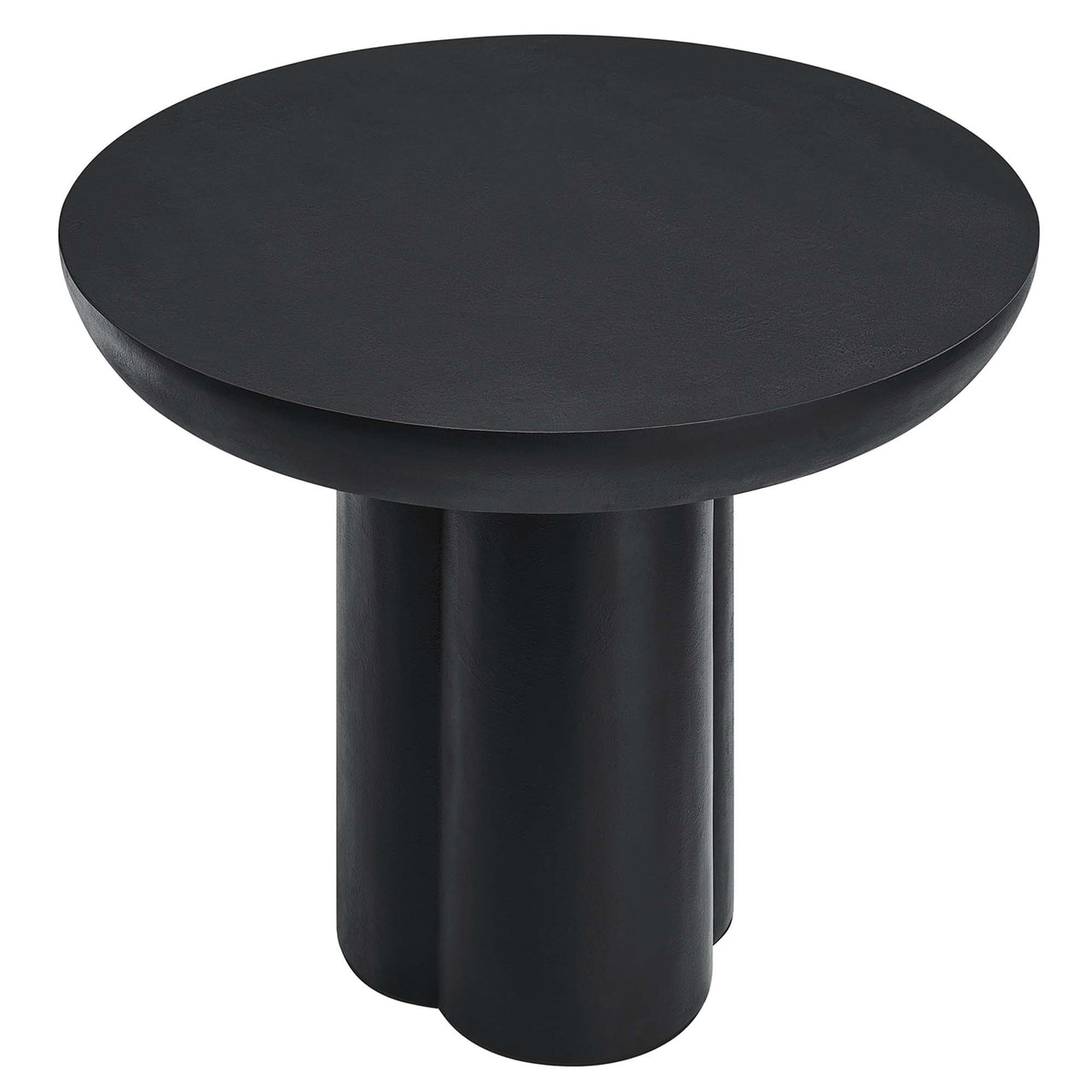 Trefoil Plateau Dining Table, Small, Black
