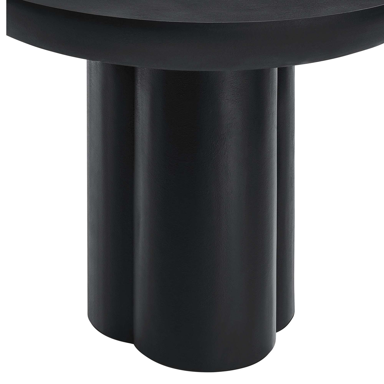 Trefoil Plateau Dining Table, Small, Black