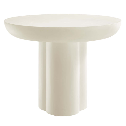 Trefoil Plateau Dining Table, Small, White