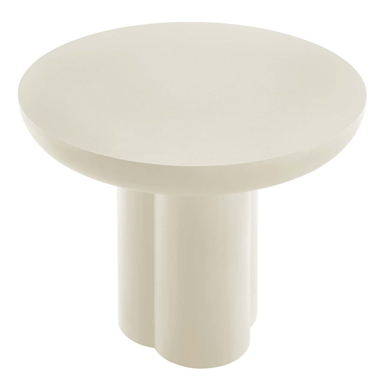 Trefoil Plateau Dining Table, Small, White