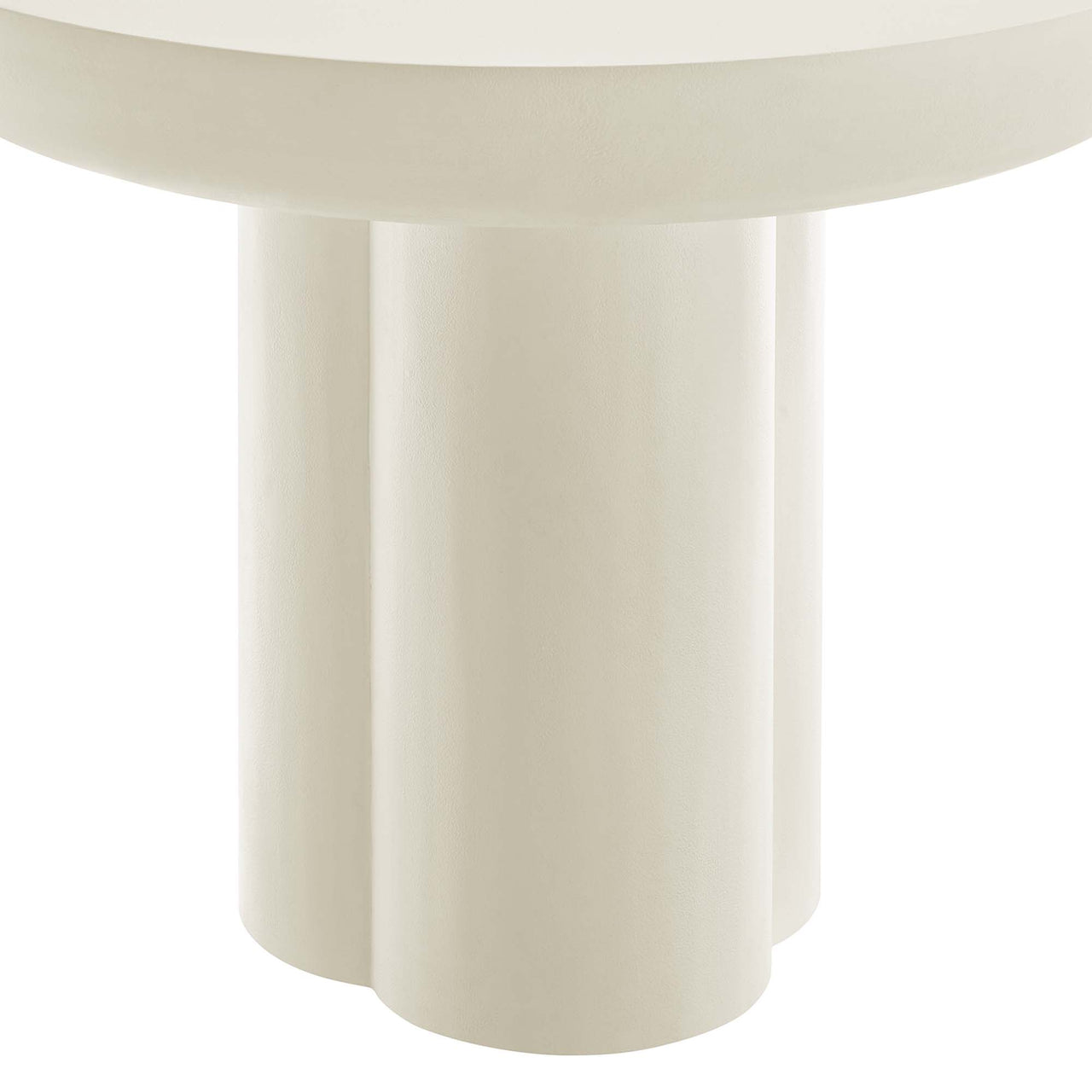 Trefoil Plateau Dining Table, Small, White