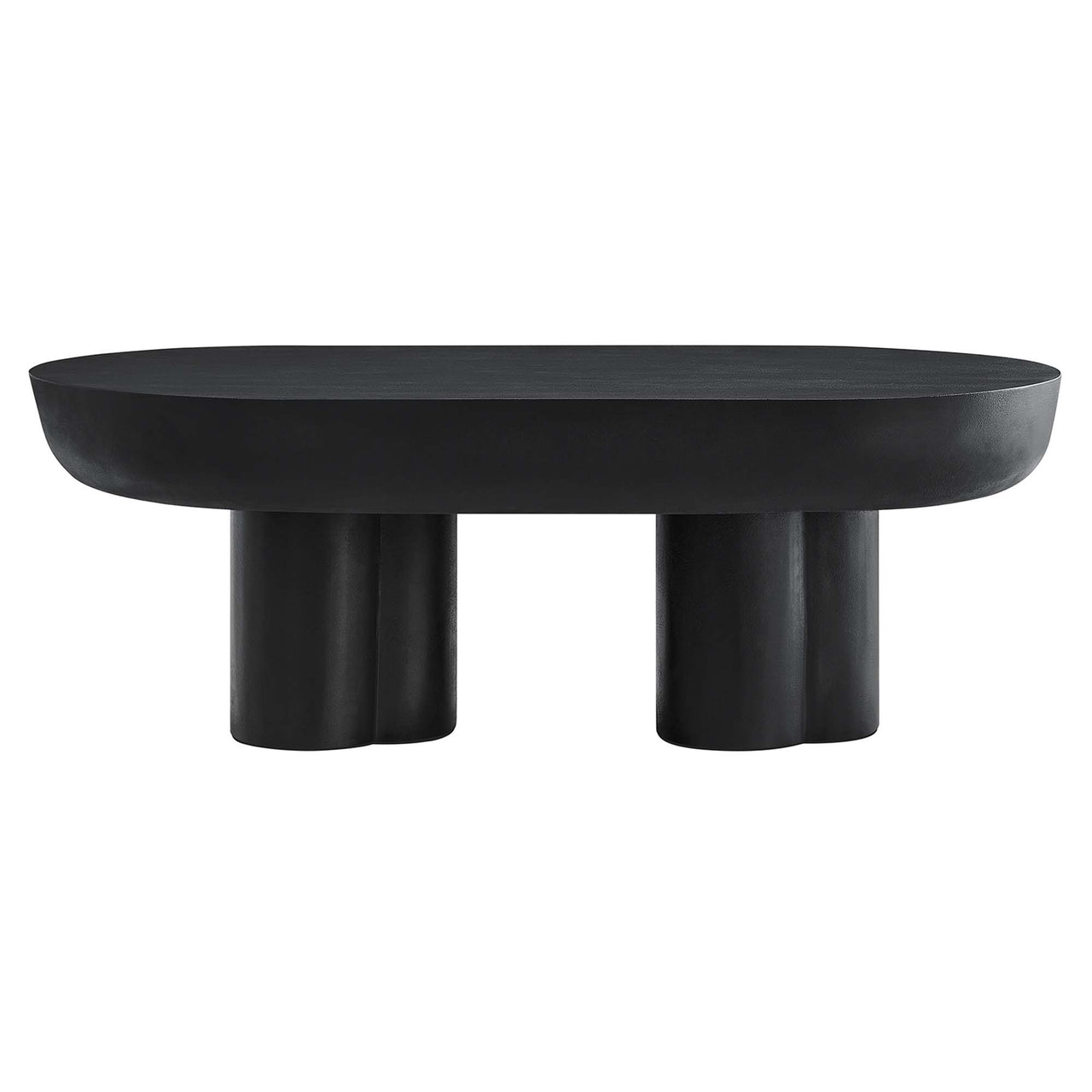 Trefoil Plateau Concrete Coffee Table, Black