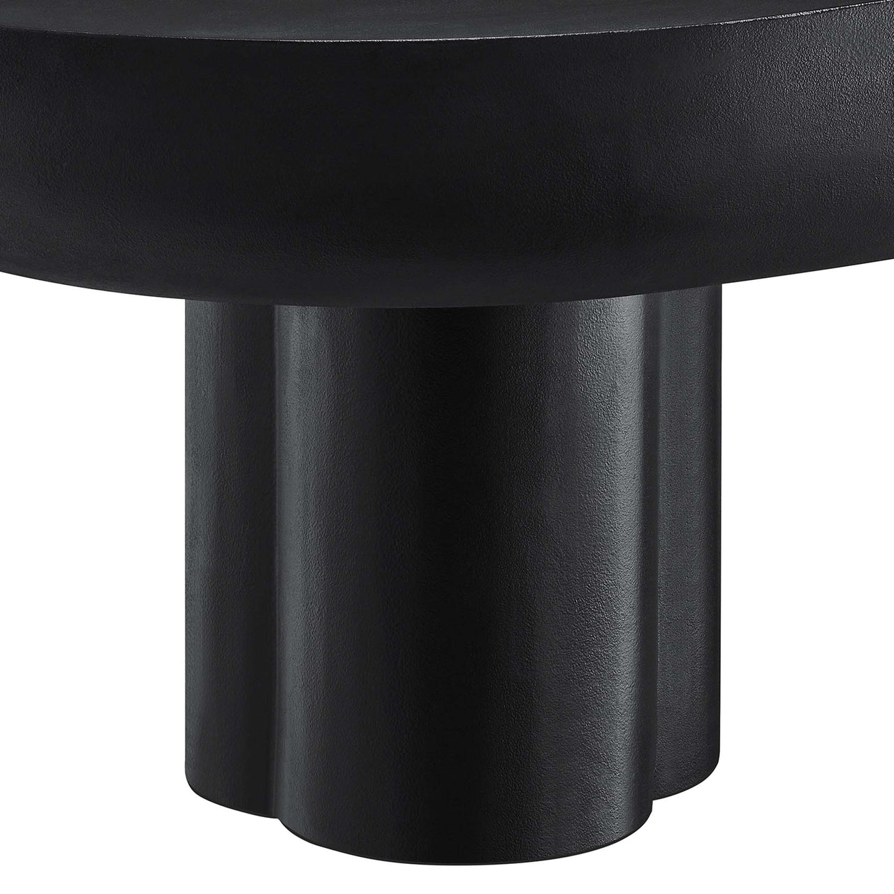 Trefoil Plateau Concrete Coffee Table, Black