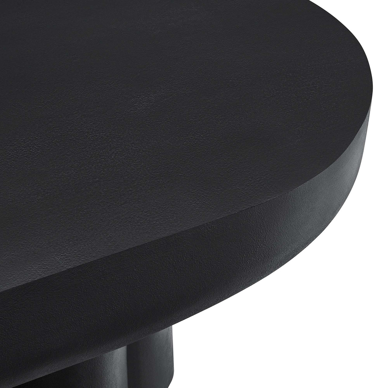 Trefoil Plateau Concrete Coffee Table, Black