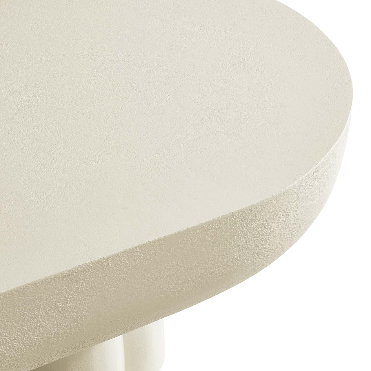 Trefoil Plateau Concrete Coffee Table, White