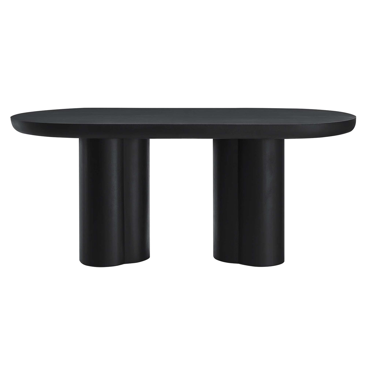 Trefoil Plateau Dining Table, Large, Black