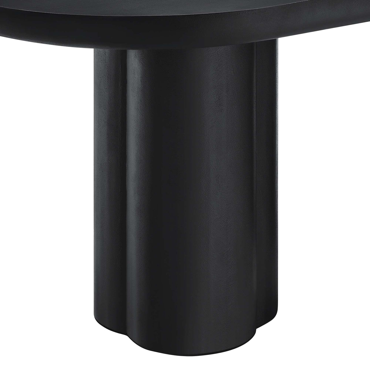 Trefoil Plateau Dining Table, Large, Black